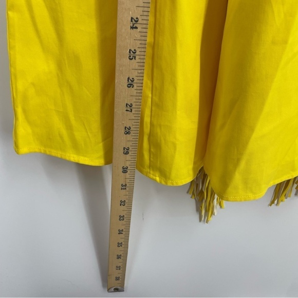 INC international concepts Fringe Trim Midi Dress, Yellow Sz M - Picture 12 of 15